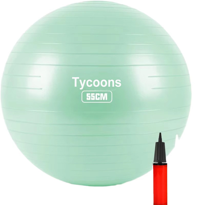 Availalbe OEM 55cm PVC アンチバースト ジム エクササイズ ヨガボール エアポンプとカラーフル