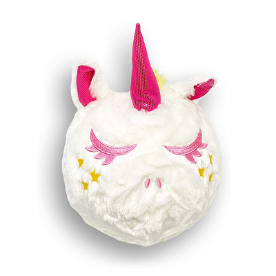 ユニセックス 柔らかい彩虹 膨らませられるユニコーンボール 10インチ プルーシュ トイ パンプとPVC 内部のボール素材